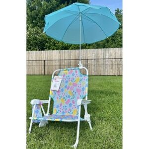 JESSICA SIMPSON Beach Chair 3-6 Years Refreshing Summer Foldable Umbrella Cup